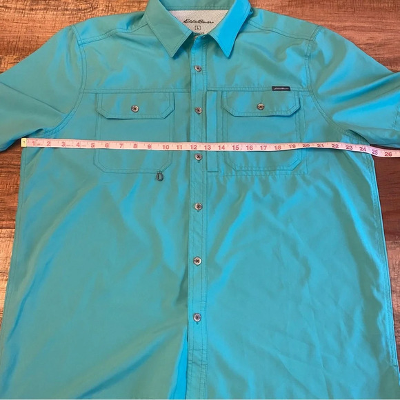 EDDIE BAUER Men's button down Shirt Large moisture-wicking fabric - Picture 6 of 8